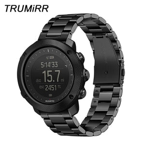 TRUMiRR Stainless Steel Watchband for Suunto 9/Ambit 3 Vertical/Spartan Sport Wrist HR Watch Band Quick Release Strap Bracelet