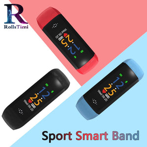 Men Smart Wristband fitness tracker Watch Health Heart Rate Blood Pressure Monitor Waterproof Smart Bracelet for Women Smartband